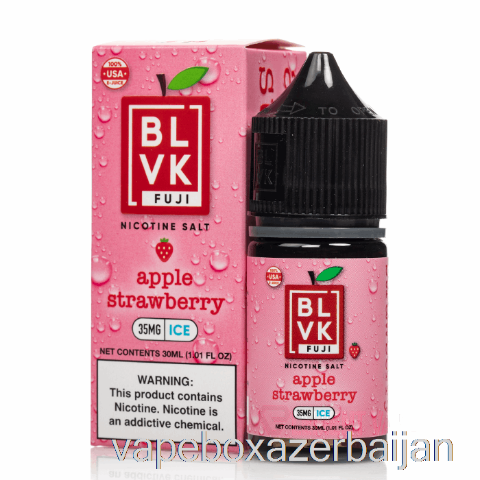 E-Juice Vape Apple Strawberry Ice - BLVK Fuji Salts - 30mL 50mg